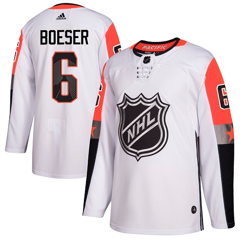 Adidas Canucks #6 Brock Boeser White 2018 All-Star Pacific Division Authentic Stitched NHL Jersey